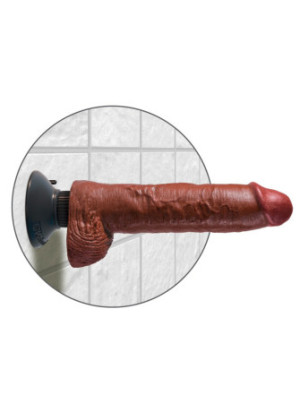 10" Vibrating Cock with Balls